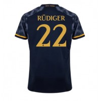 Moški Nogometni dresi Real Madrid Antonio Rudiger #22 Gostujoči 2023-24 Kratek Rokav